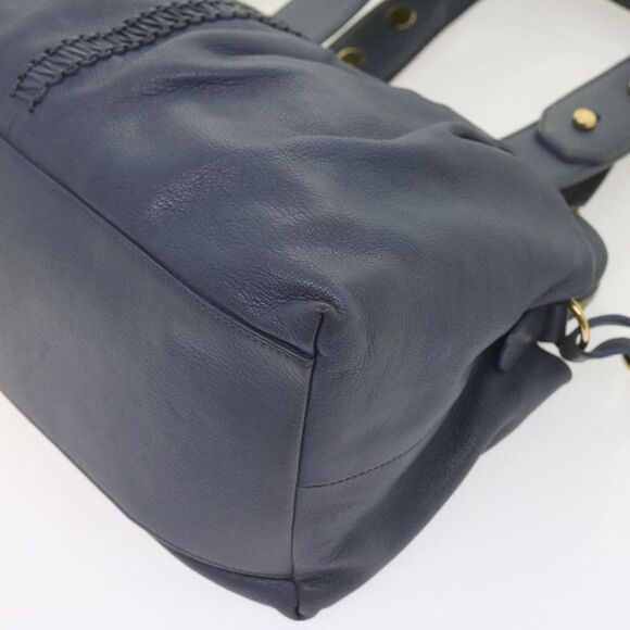 Bulgari Blue Leather Handbag (Pre-Owned) - Picture 15 of 16